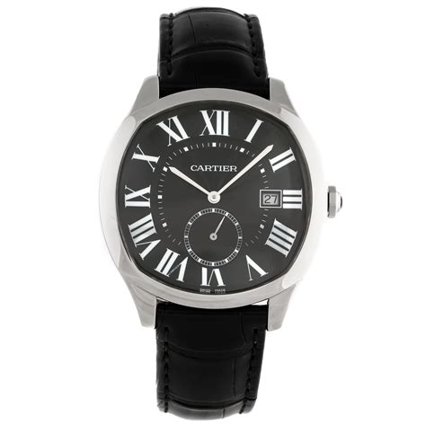 The 40 mm fake Drive De Cartier WSNM0009 watches have black dials.