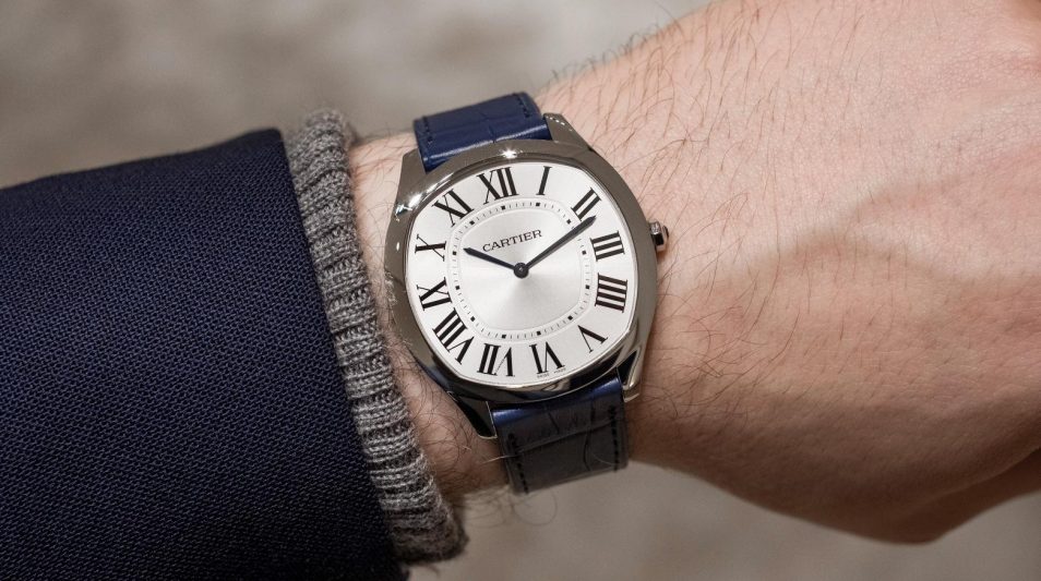 Extra Flat Copy Drive De Cartier WSNM0011 Watches With Blue Leather Straps