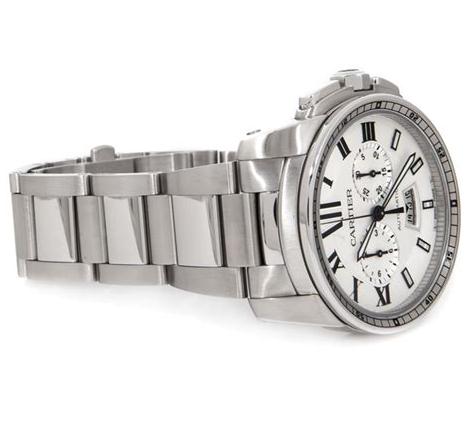 The durable fake Calibre De Cartier W7100045 watches are made from stainless steel.