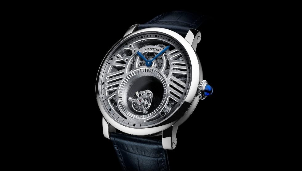 The limited replica Rotonde De Cartier watches are made from platinum.