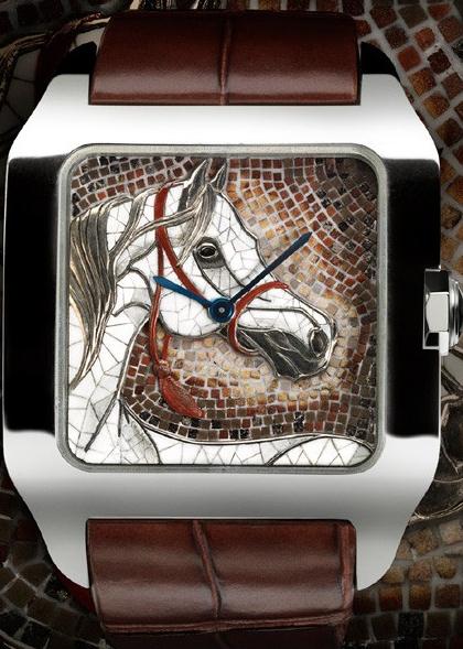 Unique Fake Santos De Cartier Dumont XL Hourse Motif Watches Of SIHH 2012
