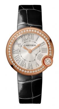 Swiss fake Ballon Blanc De Cartier watches are suitable for ladies with rose gold and diamonds for the cases.